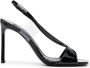 Sergio Rossi 105mm open-toe leather sandals Black - Thumbnail 1