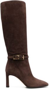 Sergio Rossi 105mm suede mid-calf boot Brown