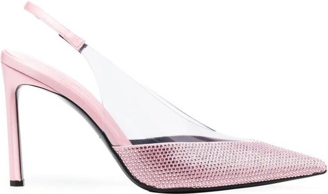 Sergio Rossi 120mm crystal-embellished pointed pumps Pink