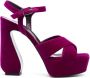Sergio Rossi 140mm velvet platform sandals Purple - Thumbnail 1