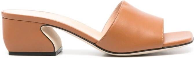 Sergio Rossi 52mm leather mules Brown
