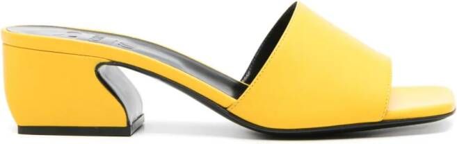 Sergio Rossi 52mm leather mules Yellow
