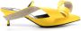 Sergio Rossi 60mm oversize-bow leather mules Yellow - Thumbnail 1