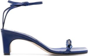 Sergio Rossi 70mm crystal-embellished open-toe sandals Blue