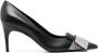 Sergio Rossi 80mm crystal-embellished leather pumps Black - Thumbnail 1