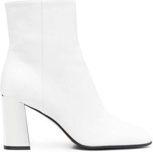Sergio Rossi 80mm metallic heeled boots White
