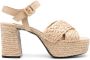 Sergio Rossi 80mm woven-detail sandals Neutrals - Thumbnail 1