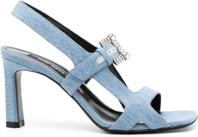 Sergio Rossi 90mm denim sandals Blue