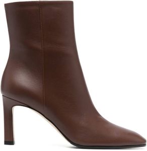 Sergio Rossi 90mm heeled leather boots Brown