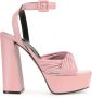 Sergio Rossi Akida leather platform sandals Pink - Thumbnail 1