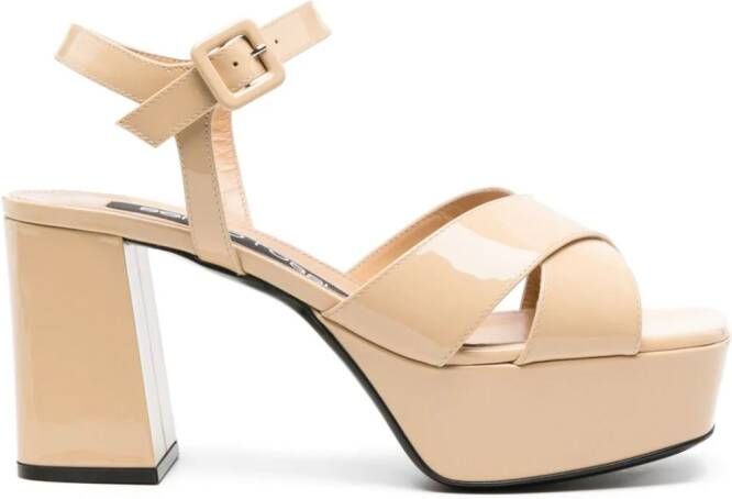 Sergio Rossi Alicia 85mm patent leather sandals Neutrals