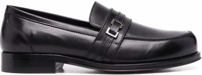Sergio Rossi buckle-detail leather loafers Black