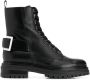 Sergio Rossi buckle-embellished combat boots Black - Thumbnail 1