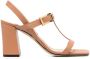 Sergio Rossi buckled T-bar leather sandals Brown - Thumbnail 1