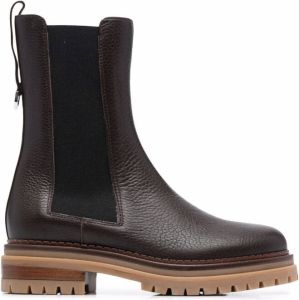 Sergio Rossi chunky-sole leather boots Brown