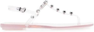 Sergio Rossi crystal-embellished detail sandals Pink