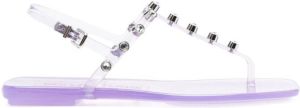Sergio Rossi crystal-embellished thong-strap sandals 5327 WISTERIA