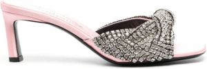 Sergio Rossi crystal-embellishment mules Pink