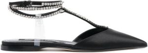 Sergio Rossi crystal-studded pointed pumps Black