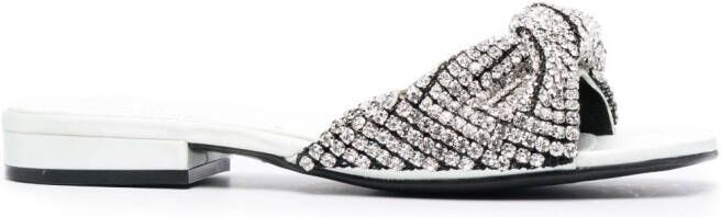 Sergio Rossi Evangelie crystal-embellished sandals Silver