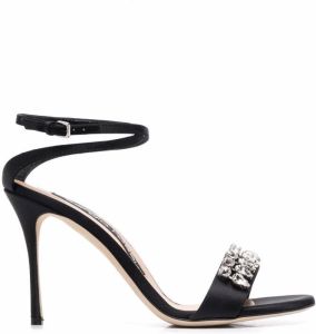 Sergio Rossi Godiva 90mm crystal-embellished sandals Black