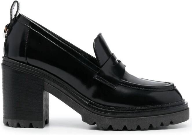 Sergio Rossi Joan 55mm penny-slot leather loafers Black