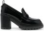 Sergio Rossi Joan 55mm penny-slot leather loafers Black - Thumbnail 1