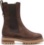 Sergio Rossi Joan tall Chelsea boots Brown - Thumbnail 1