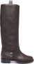 Sergio Rossi knee-length grained leather boots Brown - Thumbnail 1