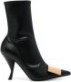 Sergio Rossi logo-plaque leather boots Black - Thumbnail 1