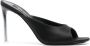 Sergio Rossi Lyia 95mm stiletto heel leather mules Black - Thumbnail 1
