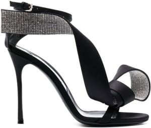 Sergio Rossi Marquise 105mm leather sandals Black