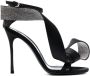 Sergio Rossi Marquise 105mm leather sandals Black - Thumbnail 1