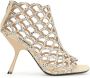 Sergio Rossi Mermaid crystal-embellished cage sandals Gold - Thumbnail 1