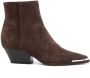 Sergio Rossi metal toecap 60mm ankle boots Brown - Thumbnail 1