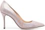 Sergio Rossi metallic-effect point-toe pumps Pink - Thumbnail 1