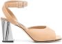 Sergio Rossi metallic-heel detail sandals Neutrals - Thumbnail 1