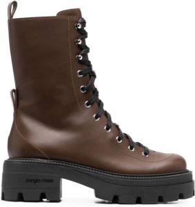 Sergio Rossi Milla lace-up ankle boots Brown