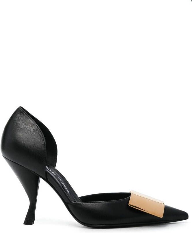 Sergio Rossi Miroir logo-plaque pumps Black