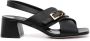 Sergio Rossi Nora 45mm leather sandals Black - Thumbnail 1