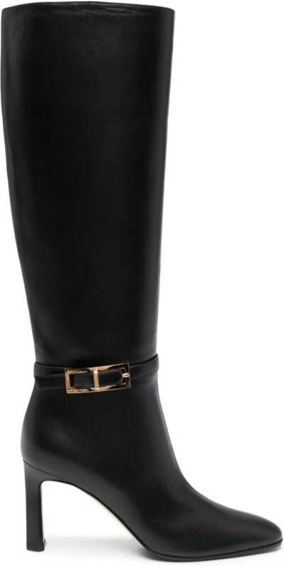 Sergio Rossi Nora 80mm knee-high leather boots Black