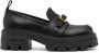 Sergio Rossi Nora buckled leather loafers Black - Thumbnail 1