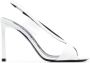 Sergio Rossi open-toe leather 100mm sandals White - Thumbnail 1