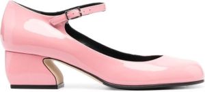 Sergio Rossi patent 50mm block-heel pumps Pink