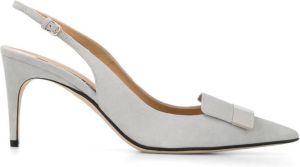 Sergio Rossi pointed 85mm sling-back pumps Blue