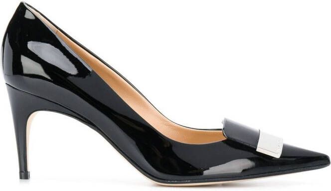 Sergio Rossi pointed bow pumps Black