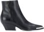 Sergio Rossi pointed contrast-cap boots Black - Thumbnail 1