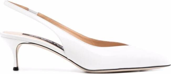 Sergio Rossi pointed-toe slingback pumps White