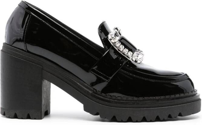 Sergio Rossi Prince 85mm leather loafers Black