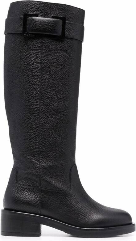 Sergio Rossi Prince leather knee-high boots Black